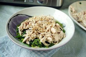 和風芝麻醬拌雞絲波菜 蒸鮮鍋 電鍋料理 Amanda生活美食料理