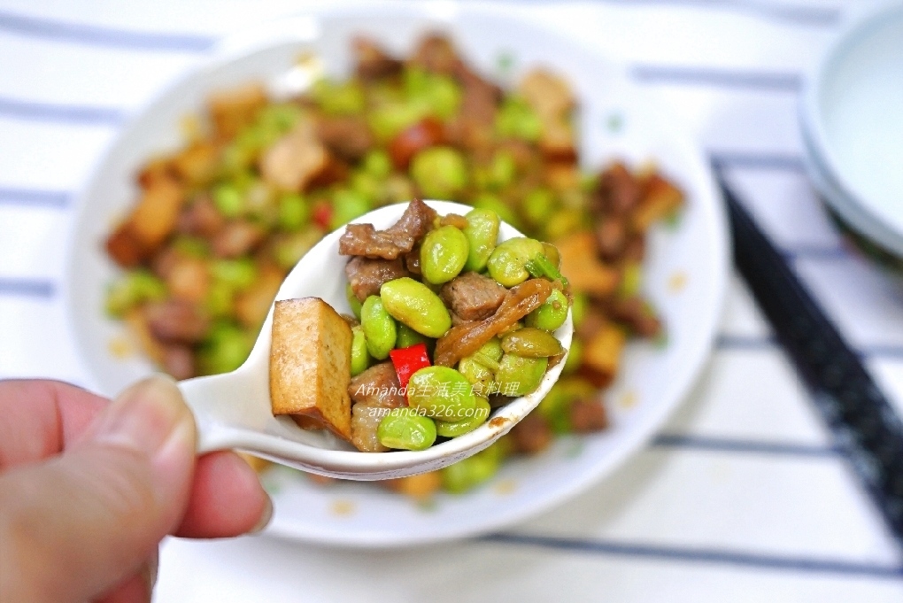 Amanda食譜,榨菜毛豆炒肉丁,榨菜炒毛豆,榨菜炒肉丁,毛豆炒肉丁,毛豆炒豆乾,毛豆炒豬肉,絞肉炒毛豆,豆乾炒豬肉,豬肉炒毛豆,豬肉炒豆乾,食譜 @Amanda生活美食料理